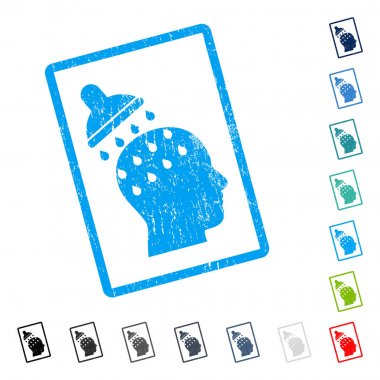 Beyin yıkama simgesi kauçuk filigran