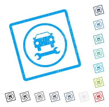 Araba tamir simgesi kauçuk filigran