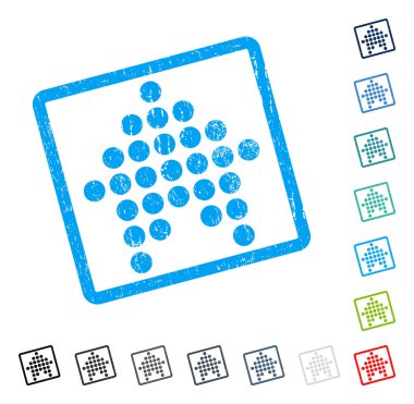 Noktalı ok simgesi kauçuk filigran yukarı