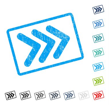 Üçlü ok ucu sağ simge kauçuk filigran