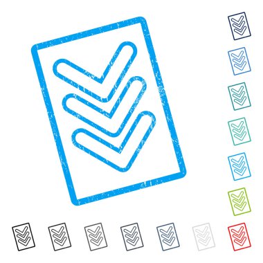 İşaretçi simgesi kauçuk filigran aşağı üçlü