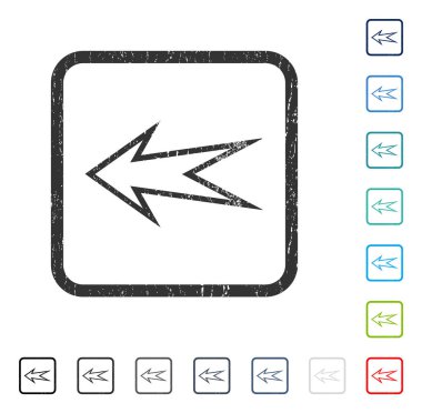 Ok sol simgesi kauçuk filigran