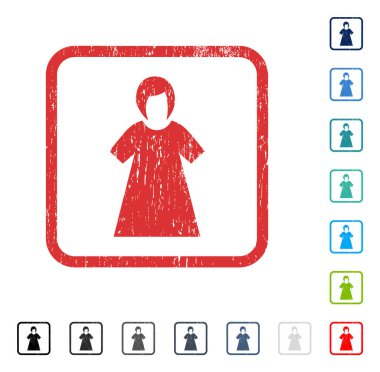 Bayan şekil kutsal kişilerin resmi lastik filigran