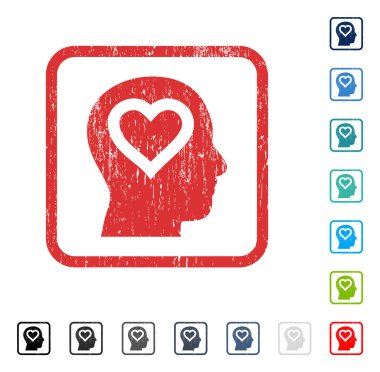 Kafa simgesi kauçuk filigran seviyorum