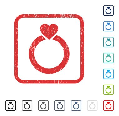 Aşk yüzük simgesi kauçuk filigran