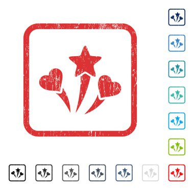 Güzel Fireworks simgesini kauçuk filigran