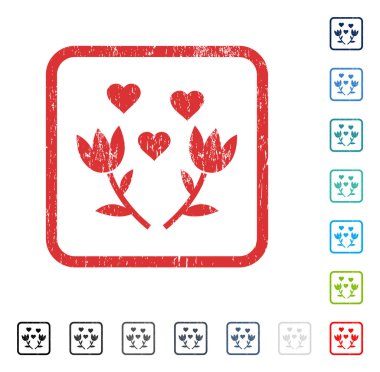 Güzel Lale çiçek simgesi kauçuk filigran