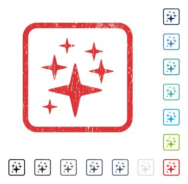 Yıldız simgesi kauçuk filigran ışıltı