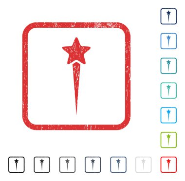 Başlangıç yıldız simgesi kauçuk filigran