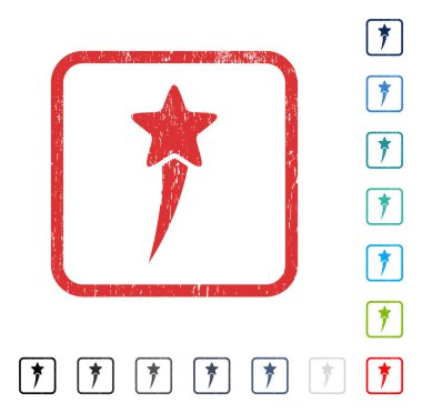 Başlangıç yıldız simgesi kauçuk filigran