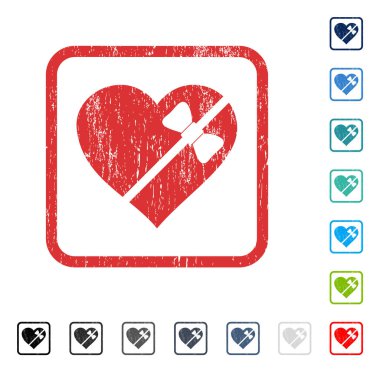 Aşk kalp simgesi kauçuk filigran bağlı