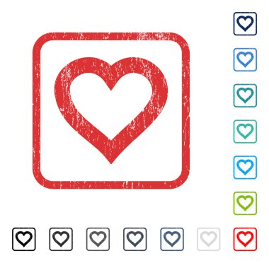 Sevgililer kalp simgesi kauçuk filigran