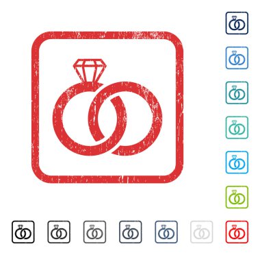 Alyans simgesi kauçuk filigran