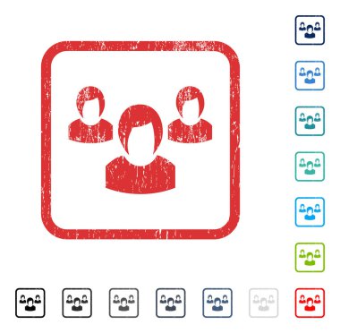 Kadın grup simgesi kauçuk filigran