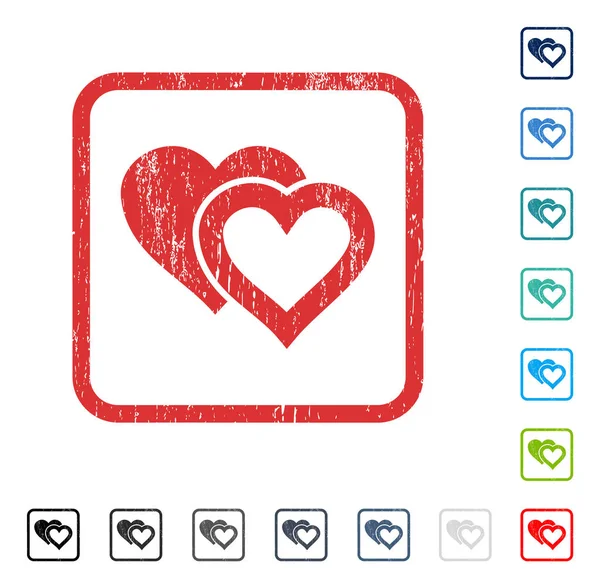 Aşk kalp simgesi kauçuk filigran