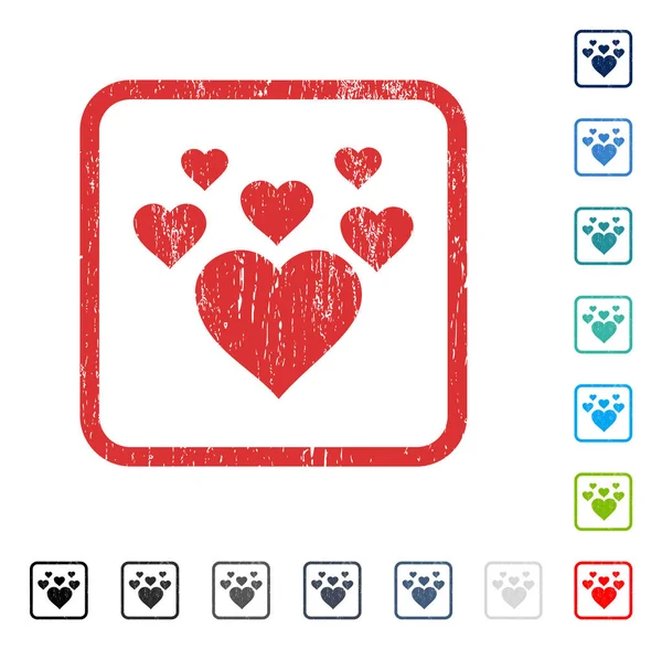 Güzel kalpler simgesi kauçuk filigran