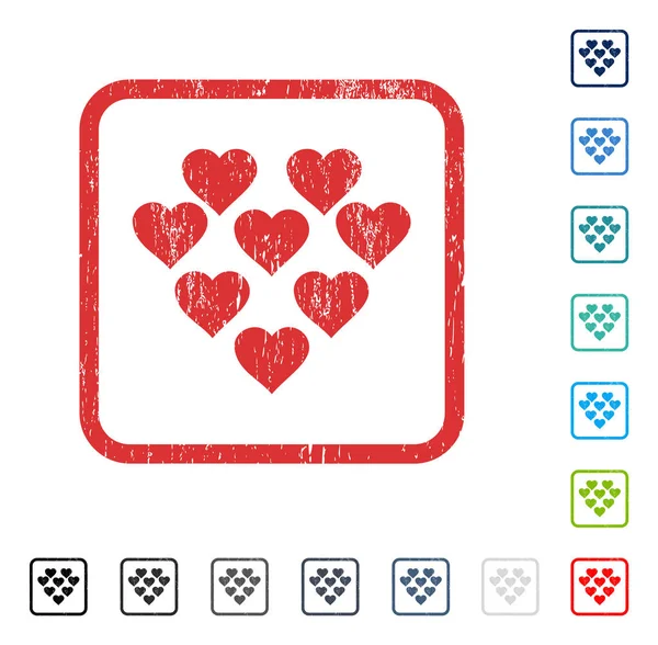 Güzel kalpler simgesi kauçuk filigran