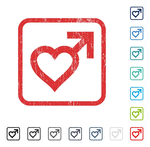 Erkek kalp simgesi kauçuk filigran