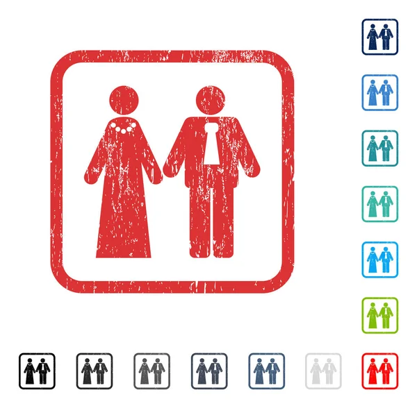 Yeni evliler simgesi kauçuk filigran