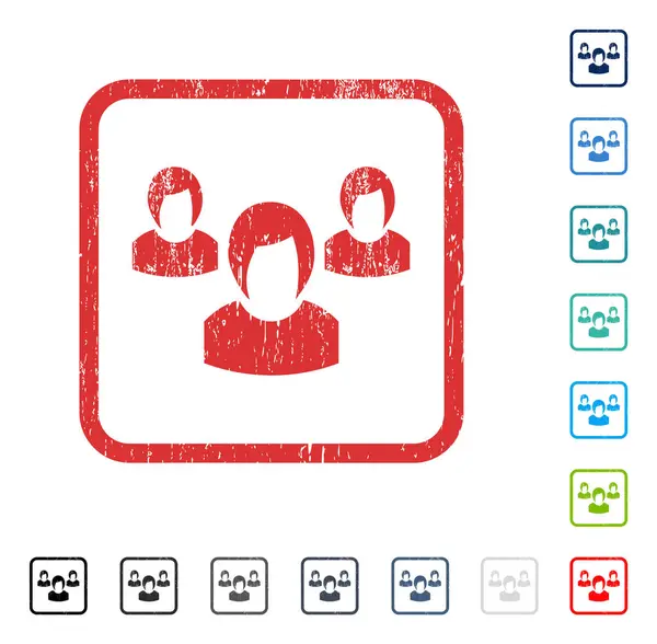 Kadın grup simgesi kauçuk filigran