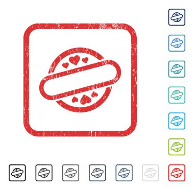 Aşk damga mühür simgesi kauçuk filigran