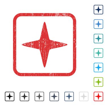 Yıldız simgesi kauçuk filigran ışıltı