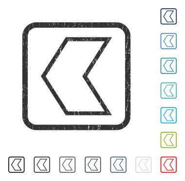 Ok ucu sol simgesi kauçuk filigran