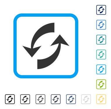 Exchange okları vektör simge çerçeveli