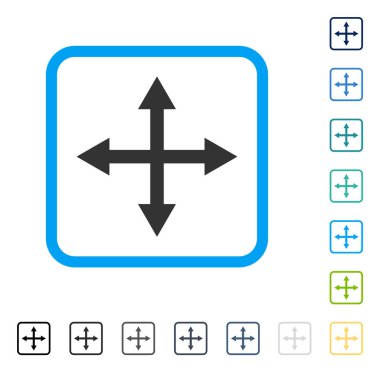 Oklar çerçeveli vektör simgesini genişletin