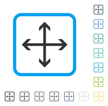 Oklar çerçeveli vektör simgesini genişletin