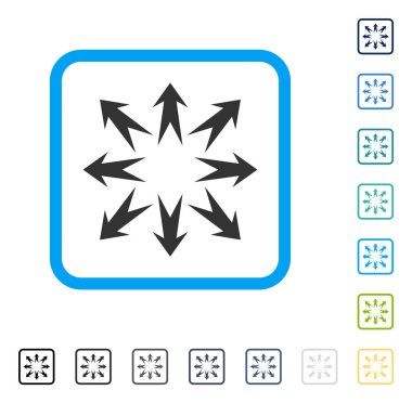 Oklar çerçeveli vektör simgesini genişletin