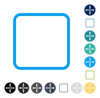 Oklar çerçeveli vektör simgesini genişletin