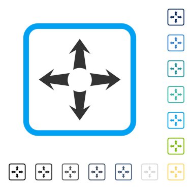 Oklar çerçeveli vektör simgesini genişletin