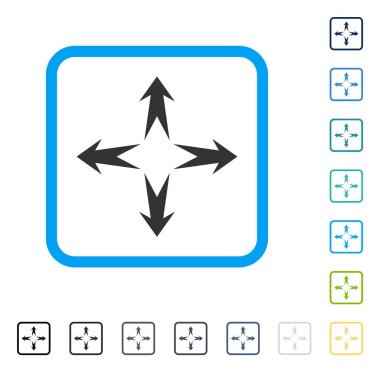 Oklar çerçeveli vektör simgesini genişletin