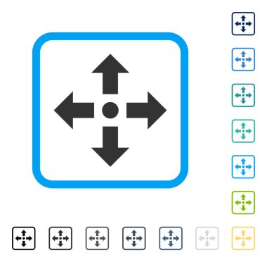 Oklar çerçeveli vektör simgesini genişletin