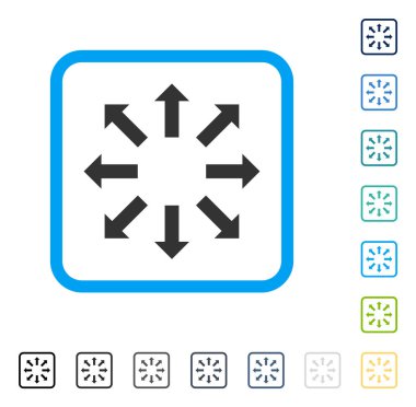 Oklar çerçeveli vektör simge patlayabilir