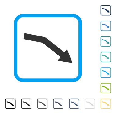Trend çerçeveli vektör simge başarısız
