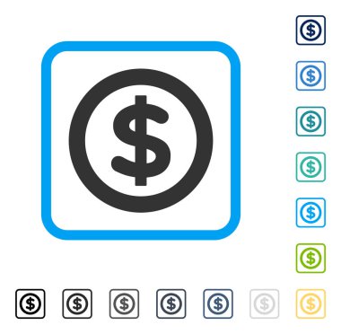 Finans vektör simge çerçeveli