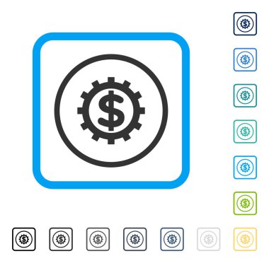 Finans sektöründe vektör simge çerçeveli