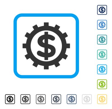 Finans sektöründe vektör simge çerçeveli