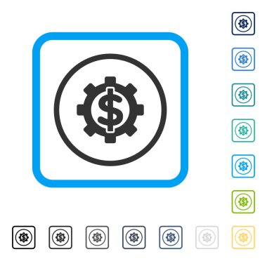 Finansal seçenekler vektör simge çerçeveli
