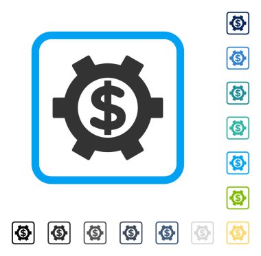 Mali Ayarlar vektör simge çerçeveli