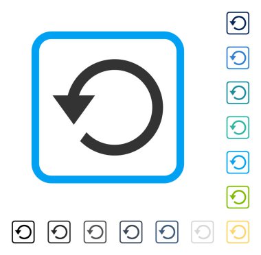 CCW çerçeveli vektör simge döndürmek