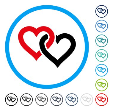 Vektör simge bağlantılı kupa yuvarlak