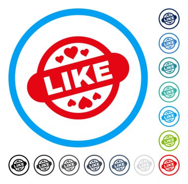 Damga mühür yuvarlak vektör simgesi gibi