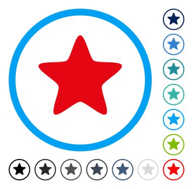 Yuvarlak vektör yıldız simgesi