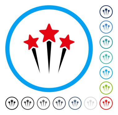 Yıldız Selam yuvarlak vektör simgesi