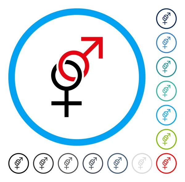 Sex Symbol wektor zaokrąglona ikona — Wektor stockowy