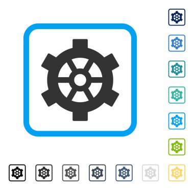 Dişli vektör simge çerçeveli