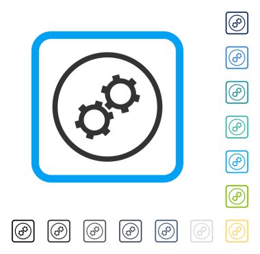 Gears'ı vektör simge çerçeveli